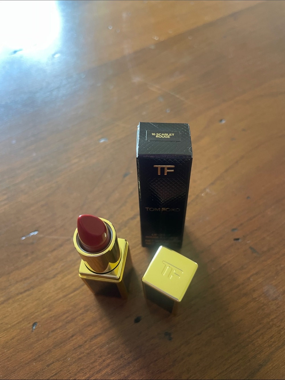 Tom Ford Lipstick - Scarlet Rouge Red in Gold Case, mini